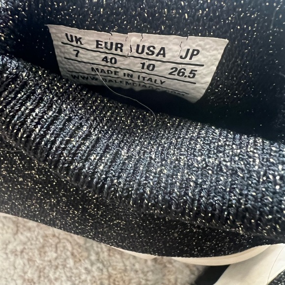 BALENCIAGA Speed Sock Gold glitter - Picture 9 of 9